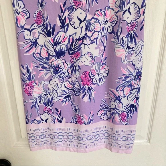 Lilly Pulitzer UPF 50+ Sophiletta Dress in Light Lilac Trunks In The Air, Size S - Picture 6 of 13